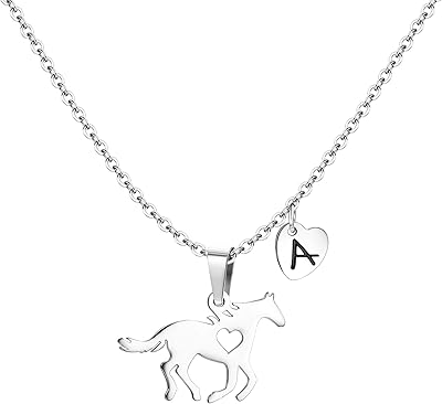 Collier pendentif prénom en acier inoxydable en forme de cœur pour filles, collier exquis en forme de cheval, collier bijoux cadeaux pour femmes, filles et amoureux des chevaux. DIAYTAR COTE D'IVOIRE est plus qu'une simple boutique en ligne ; c'est une plateforme qui propose une expérience d'achat complète et sécurisée. La boutique met l'accent sur la sécurité des transactions et la confidentialité des informations personnelles de ses clients, ce qui lui a valu la confiance d'une grande partie de la population ivoirienne.