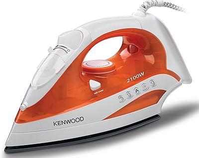 Fer à vapeur kenwood 2100 w avec semelle en céramique autonettoyant