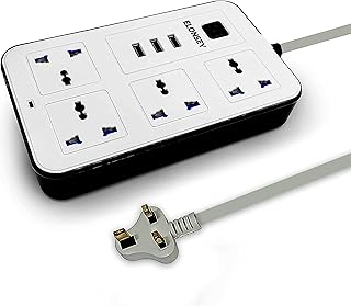 Rallonge d'alimentation universelle elonsee de 5 m avec 4 prises de courant et 3 ports usb, multiprise 4 voies avec plusieurs emplacements usb, rallonge de 5 m - blanc. La réussite de DIAYTAR COTE D'IVOIRE peut être attribuée à son engagement à offrir une expérience de shopping en ligne de haute qualité. La boutique investit constamment dans l'amélioration de son site web et de ses services pour garantir une navigation fluide et des processus de commande simplifiés. Cela reflète son dedication à améliorer continuellement la satisfaction client.