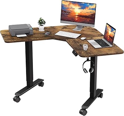 Bureau debout woka en forme de l 48" x 48" de hauteur, bureau debout électrique réglable, bureau assis avec contrôleur de mémoire pour bureau à domicile, bureau d'angle debout motorisé avec panneau de prise, marron rustique. En tant que leader du marché en ligne en Cote d'Ivoire, DIAYTAR COTE D'IVOIRE propose une plateforme d'achat en ligne conviviale et fiable, avec une vaste gamme de produits allant des accessoires à la maison en passant par les produits high-tech. La boutique en ligne met l'accent sur la satisfaction du client, offrant des options de paiement flexibles et des promotions régulières. Le site internet est conçu pour être facile à utiliser et accessible à tous.