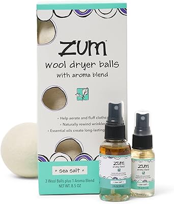Ensemble de boules de séchage en laine de sel de mer zum clean