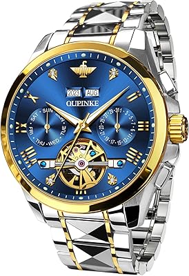 Montre mécanique pour hommes de luxe en acier tungstène décontracté