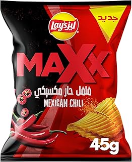 Croustilles lay's max au piment mexicain, 45 g, jaune