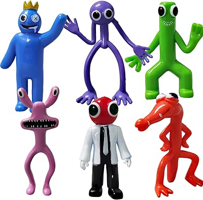 Figurines bone knight rainbow friends (6 pièces/ensemble), cadeau pour enfants pour halloween, thanksgiving