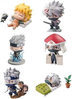 Ensemble de 6 pièces dessin animé naruto kakashi de style mignon ninja