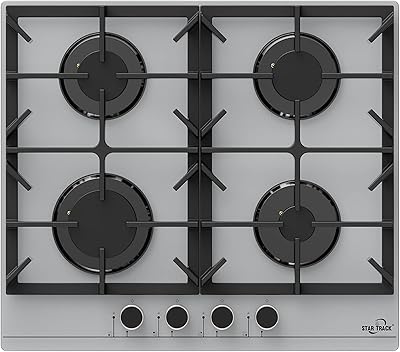 Cuisinière à gaz intégrée à 4 brûleurs star trak avec allumage automatique, livrée