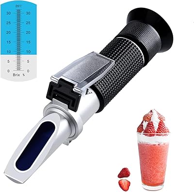 Réfractomètre brix, réfractomètre brix 0 ~ 32%, réfractomètre brix portatif pour tester la teneur