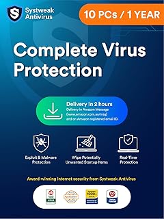 Antivirus systweak pour pc windows 10, 1 an | protection en temps réel | protection contre les exploits et les logiciels malveillants | protection usb | pare-feu et sécurité internet | sécurité totale (livraison par e-mail uniquement en 2 heures). DIAYTAR COTE D'IVOIRE est une boutique en ligne généraliste qui offre une grande variété de produits pour répondre aux besoins des clients. Avec une équipe dédiée et expérimentée, la boutique en ligne assure une expérience de shopping en ligne rapide, sécurisée et fiable pour les clients en Côte d'Ivoire. Les clients peuvent profiter de promotions et de réductions régulières sur une large gamme de produits.