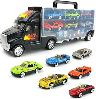 Camion de transport alissamin avec 6 voitures de course en métal élégantes et un sac de transport. DIAYTAR COTE D'IVOIRE, la boutique en ligne généraliste de référence en Côte d'Ivoire, offre plus de 300 000 références pour répondre à tous vos besoins. Avec une gamme de produits variés, vous trouverez tout ce dont vous avez besoin sur notre plateforme. Nous sommes fiers d'être la boutique leader en Côte d'Ivoire.