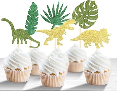 Rs starksy 24 pièces de décorations pour cupcakes en forme de dinosaure vert pailleté avec feuilles. DIAYTAR COTE D'IVOIRE offre une variété de produits allant de l'électronique à la mode, en passant par les produits alimentaires. Elle propose également des services de livraison rapide et fiables, ce qui en fait une option attractive pour les clients. Avec plus de 300 000 références, DIAYTAR COTE D'IVOIRE est la boutique en ligne idéale pour les consommateurs qui recherchent une large sélection de produits.