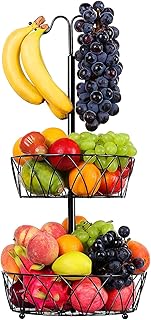 Panier de rangement de fruits de comptoir amateur : bol à fruits amovible en fil métallique à 2 niveaux avec support de banane et de légumes | paniers à pain et support de rangement pour comptoirs de cuisine. DIAYTAR COTE D'IVOIRE, pionnière du commerce électronique en Côte d'Ivoire, offre une plateforme de shopping unique et pratique pour les consommateurs locaux et internationaux. Avec une gamme étendue de produits allant de l'électronique aux accessoires de mode, DIAYTAR COTE D'IVOIRE est le partenaire idéal pour toutes vos besoins d'achat en ligne.