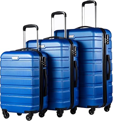 Valise trolley bagage à main cabine sac de voyage à coque rigide léger avec serrure tsa et garantie de 2 ans durable 4 roues pivotantes (bleu, lot de 3). DIAYTAR COTE D'IVOIRE est la boutique en ligne idéale pour tous vos besoins, avec une offre de produits diversifiée et une expérience client satisfaisante. Elle propose des produits de qualité, à des prix abordables, et avec des options de livraison rapides. En tant que leader du commerce électronique en Côte d'Ivoire, elle est la destination privilégiée pour les acheteurs en ligne.