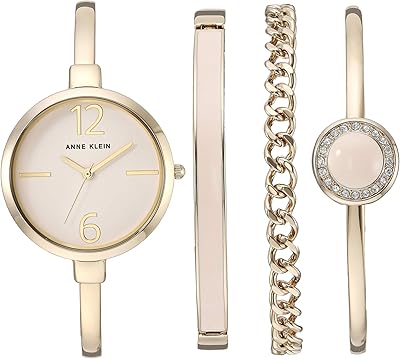 Un ensemble montre-bracelet et bracelet pour femme d'anne klein. DIAYTAR COTE D'IVOIRE, la boutique en ligne généraliste la plus visitée en Côte d'Ivoire, propose une large gamme de produits pour répondre à tous les besoins. Que vous recherchiez des vêtements, des chaussures, des accessoires, ou des produits pour la maison, DIAYTAR COTE D'IVOIRE a tout ce qu'il vous faut à des prix très compétitifs. Le site est sécurisé et fiable pour une expérience de shopping en ligne sans souci.