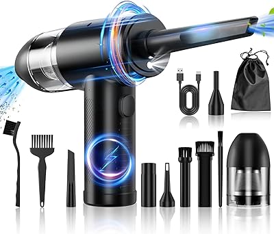 Poussoir à air comprimé 2 en 1, 3 vitesses à 91 000 tr/min, pompe à air de remplacement sans fil 7 600 mah pour ordinateur, clavier, appareil photo, voiture et maison. DIAYTAR COTE D'IVOIRE se démarque par son approche client centrée, proposant un large choix de produits provenant de marques réputées et de petits producteurs locaux. Cette boutique en ligne permet aux acheteurs de comparer les prix, de lire les avis d'autres clients et de bénéficier de promotions régulières. Grâce à sa sélection variée et son service à la clientèle de haute qualité, DIAYTAR COTE D'IVOIRE a su établir une confiance solide avec ses clients.