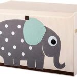 Coffre à jouets 3 sprouts, éléphant, 1 pièce, 15"h x 24"l x 14,5"p