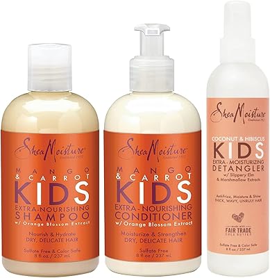 Ensemble de soins capillaires pour enfants shea moisture - comprend un shampoing ultra
