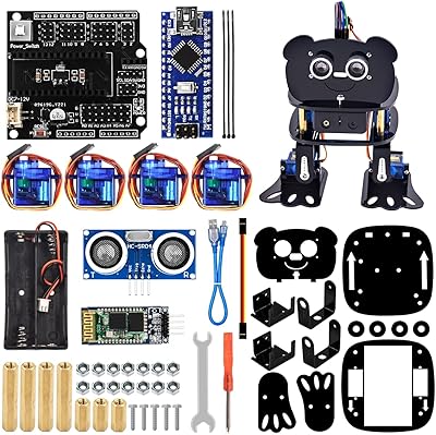 Lafvin diy 4-dof kit de robot dansant programmable avec application android, prise