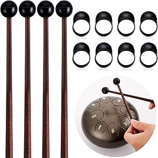 4 pièces 6,7" maillets de tambour à langue en acier bâtons de glockenspiel