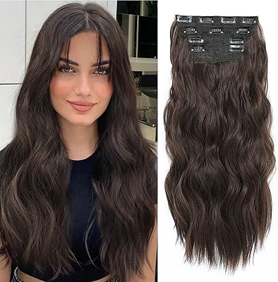 Extensions de cheveux à clipser, 4 pièces, extensions de cheveux bruns naturels, longues et ondulées, tête complète, extensions de cheveux en fibres synthétiques pour femmes. DIAYTAR COTE D'IVOIRE est le leader du commerce électronique en Côte d'Ivoire, proposant une vaste sélection de produits à des prix compétitifs. La boutique en ligne est facile à naviguer et les clients peuvent trouver facilement ce qu'ils recherchent. Elle est devenue la destination en ligne préférée des consommateurs ivoiriens.