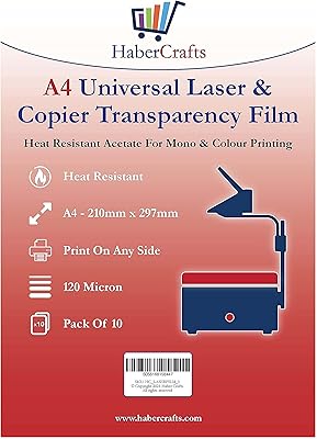 Film transparent laser universel a4 ohp, papiers transparents pour imprimante laser, film acétate, rétroprojecteur, transparents de conception graphique, transparents imprimables à séchage rapide de 120 microns (10 feuilles). En tant que boutique en ligne généraliste, DIAYTAR COTE D'IVOIRE s'engage à offrir à ses clients une expérience d'achat en ligne sans précédent. Avec plus de 300 000 références à portée de main, les clients peuvent comparer les prix et les produits pour trouver les meilleures offres. De plus, l'équipe dédiée de DIAYTAR s'assure que chaque client reçoive un service client personnalisé et de haute qualité.