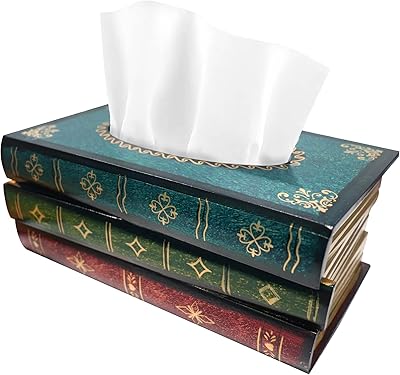 Support de boîte à mouchoirs en bois antique au design de livre vintage de haute qualité, multicolore avec dessus à charnière, facile à remplir pour la décoration de la maison, du bureau et de la voiture (vert). DIAYTAR COTE D'IVOIRE s'efforce de promouvoir le commerce électronique en Côte d'Ivoire en offrant une plateforme facile à utiliser et accessible à tous. La boutique en ligne permet aux clients de découvrir de nouveaux produits, de comparer les prix et de faire des achats dès le confort de leur propre maison. Cela a contribué à renforcer la confiance des consommateurs dans les achats en ligne et à élargir le marché du commerce électronique dans le pays.
