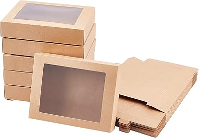 Nbeads 24 pièces coffret cadeau chameau, boîtes en papier plies boîtes à biscuits