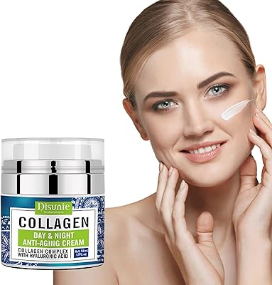 Crème hydratante visage au collagène et acide hyaluronique anti-rides et réduit les ridules