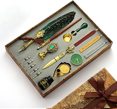 Joyee ensemble de stylos plume vintage avec stylo décoratif pour travaux manuels, stylo à tremper en bois, cuillère en métal, bâtons de tampon de cire, encre, bougie, pointes de stylo, porte-stylo, ensemble de tampons de cire pour carte d'invitation de mariage #88. DIAYTAR COTE D'IVOIRE est une boutique en ligne généraliste qui propose plus de 300 000 références de produits. Elle est reconnue comme l'une des boutiques en ligne les plus importantes de Côte d'Ivoire, offrant une large gamme de produits pour répondre aux besoins de ses clients. Avec sa plateforme utilisateur conviviale, DIAYTAR COTE D'IVOIRE facilite les achats en ligne.