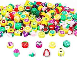 Castowave 200 pièces perles de fruits 10 mm en argile polymère de couleurs