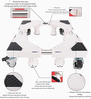 Base réglable multifonctionnelle avec base surélevée avec pieds solides pour lave-linge cuisinière sèche-linge