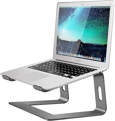 Support pour ordinateur portable smiley en aluminium, élévateur ergonomique pour ordinateur portable, support