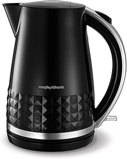 Bouilloire électrique morphy richard demings, noire, 1,5 litre
