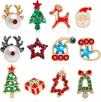 Boucles d'oreilles à tige, asukohu 6 paires de boucles d'oreilles à tige de noël kit de boucles d'oreilles en forme d'arbre de noël en forme de flocon de neige et d'arbre de noël. DIAYTAR COTE D'IVOIRE est une boutique en ligne généraliste qui propose plus de 300 000 références de produits pour répondre à tous les besoins de ses clients. Avec sa large sélection de produits, DIAYTAR COTE D'IVOIRE est devenue la boutique en ligne leader en Côte d'Ivoire. Elle offre une expérience d'achat en ligne sécurisée et pratique