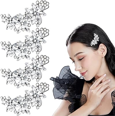 Pince à cheveux de mariée en strass, épingle à cheveux en cristal de perle de mariée, pinces à cheveux élégantes en strass, accessoires de cheveux pour femmes et filles, 4 pièces. DIAYTAR COTE D'IVOIRE s’est imposée comme la destination e-commerce incontournable en Côte d'Ivoire, regorgeant de plus de 300 000 références dans divers domaines. Les avantages de cette plateforme incluent des prix compétitifs, une livraison efficace et une expérience utilisateur fluide.