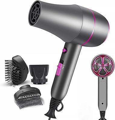 Sèche-cheveux ionique professionnel rosi forth, moteur ac 2000 w, séchage rapide avec 3