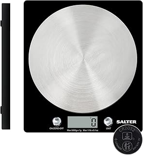 Balance de cuisine numérique salter, vue à la télévision, design fin et élégant