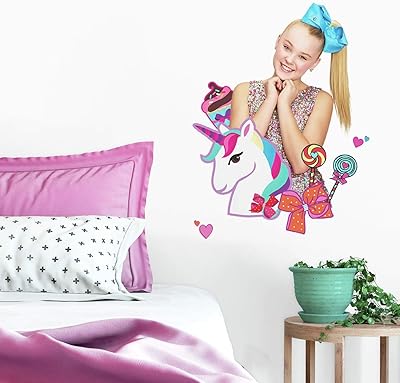 Roommates rmk3809gm jojo siwa unicorn dream autocollants muraux géants à décoller et coller