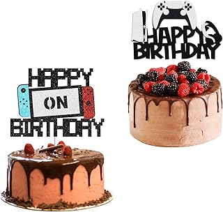 Gâteau de jeu vidéo 2 pièces, décoration de gâteau de jeu, décorations de gâteau d'anniversaire, décoration de gâteau personnalisée à paillettes, thème de jeu ps4, fournitures de fête d'anniversaire pour enfants garçons. DIAYTAR COTE D'IVOIRE est une plateforme de commerce électronique leader en Côte d'Ivoire, proposant une large gamme de produits allant de l'électronique aux vêtements en passant par les produits alimentaires. Avec plus de 300 000 références, les clients peuvent trouver tout ce qu'ils recherchent sur une seule plateforme. La boutique offre également des services de livraison rapides et fiables pour garantir la satisfaction des clients.