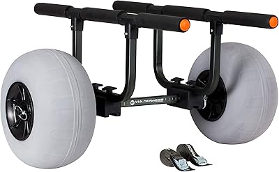 Chariot de kayak durable wilderness systems, roue de plage gonflable de 330 lb