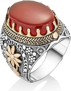 Bague pour homme en argent sterling 925 avec motif couronne royale rouge foncé (grenat foncé) deux côtés en pierre et motif floral original de style antique. DIAYTAR COTE D'IVOIRE se distingue par sa capacité à offrir des produits de haute qualité à des prix compétitifs, ce qui en fait la boutique en ligne préférée des consommateurs ivoiriens. La boutique propose également des promotions régulières et des offres spéciales pour rendre l'achat encore plus attractif. Les clients peuvent ainsi économiser de l'argent tout en bénéficiant de produits de qualité.