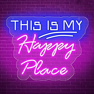 Enseigne au néon, this is my happy place led neon light wall art
