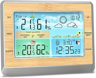 Station météo moniss thermomètre intérieur et extérieur sans fil écran led