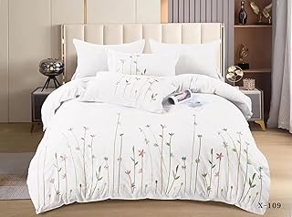 Parure de lit mmm king size, parure de lit 6 pièces en coton