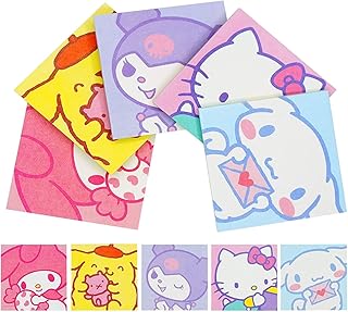 5 pièces de notes autocollantes mignonnes my melody pour filles, enfants, étudiants, école