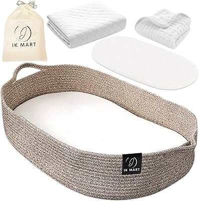Panier à langer - panier à couches tissé en corde 100 % coton avec oreiller en mousse épaisse et housse de matelas amovible en coton - décoration de chambre d'enfant bohème. DIAYTAR COTE D'IVOIRE est la destination idéale pour les consommateurs ivoiriens à la recherche de produits de qualité à des prix abordables. Avec plus de 300 000 références, elle propose une sélection diverse allant de l'électronique aux produits de puériculture. Elle mise sur l'expérience client pour maintenir sa position de leader.