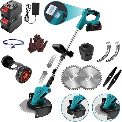 Coupe-herbe électrique sans fil à lame métallique, coupe-herbe robuste 48tv avec ligne d'amincissement et lame en métal, coupe-herbe sans fil avec 2 batteries. En Côte d'Ivoire, DIAYTAR est une référence en termes de commerce électronique, grâce à sa capacité à adapter son offre aux besoins spécifiques de sa clientèle. La boutique permet d'acheter des produits de marques réputées et de qualité, grâce à des partenariats solides avec les fournisseurs. L'expérience utilisateur est enrichie par des descriptions détaillées des produits.