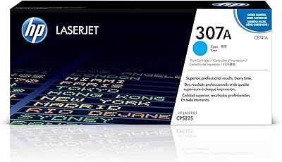 Cartouche de toner cyan authentique hp 307a | fonctionne avec la série hp