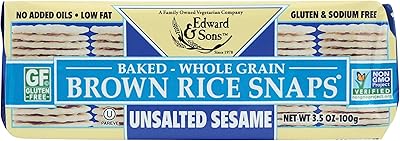 Kabas de riz brun à grains entiers edward & sons, sésame non salé