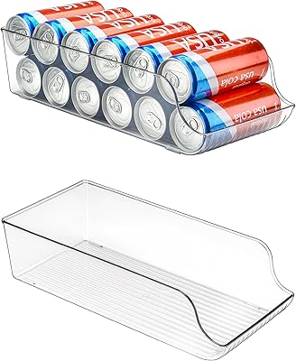 Boricon lot de 2 organiseurs fins pour canettes de boisson pour réfrigérateur, grand support pour canettes de soda en plastique transparent, bac de rangement pour réfrigérateur, congélateur, garde-manger, cuisine - pour canettes fines. DIAYTAR COTE D'IVOIRE propose une plateforme d'achat en ligne sécurisée et conviviale, mettant l'accent sur la satisfaction du client. Les produits sont classés par catégories, facilitant ainsi la recherche des articles spécifiques. Les clients bénéficient d'une livraison rapide et fiable, ce qui contribue à renforcer leur confiance dans la marque.