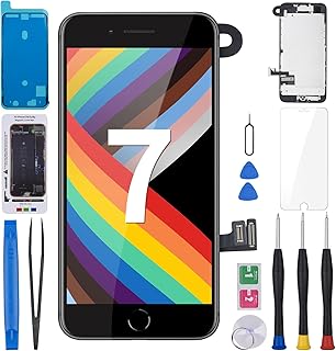Écran de remplacement noir pour iphone 7 avec bouton d'accueil 47